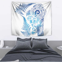 New Zealand Sea Animals Tapestry with Maori Koru Tribal Tattoo and Silver Ferns Galaxy Style LT03 - Polynesian Pride