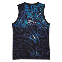New Zealand New Year-Matariki Basketball Jersey Aotearoa Maori Tattoo Galaxy Sky LT03 - Polynesian Pride
