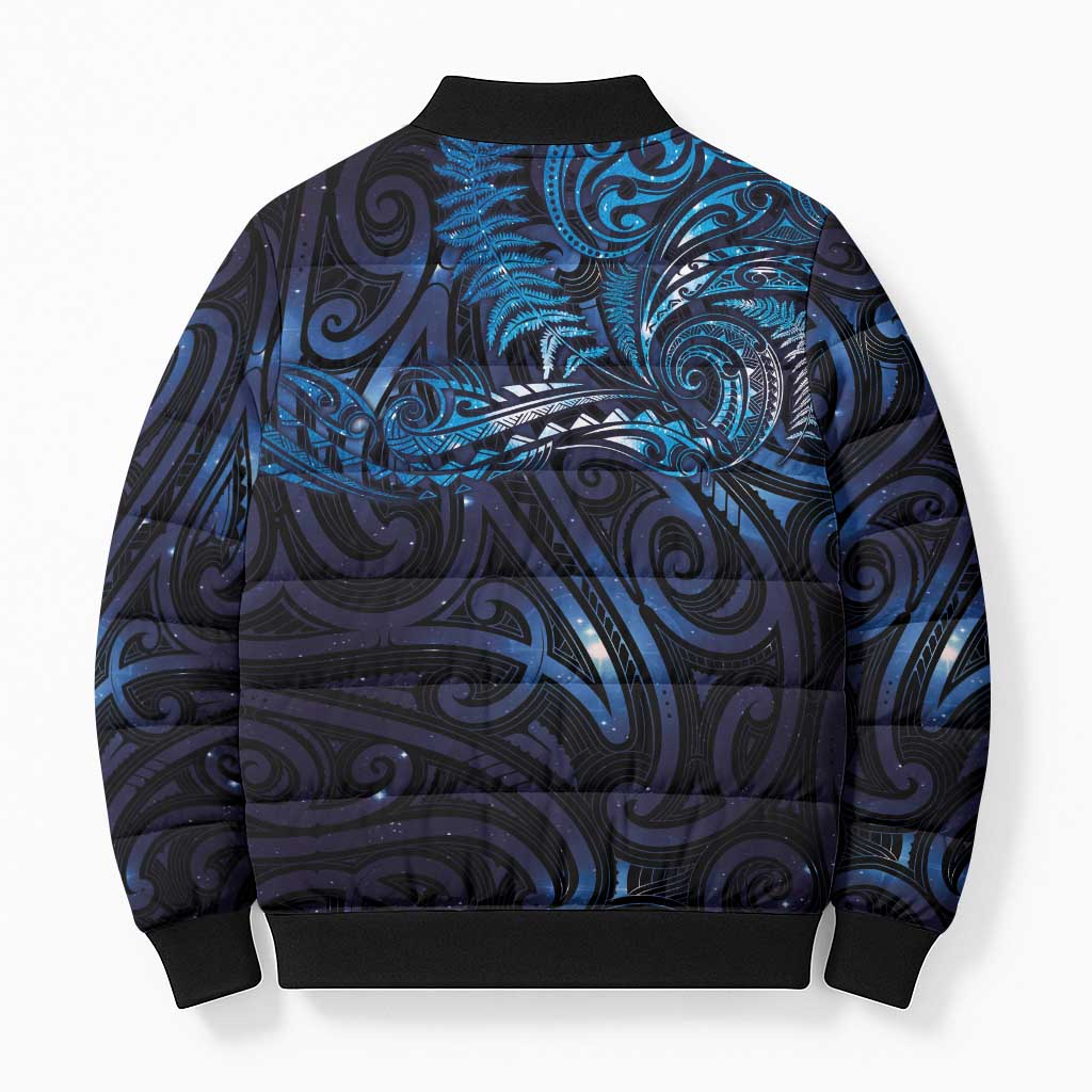 New Zealand New Year-Matariki Bomber Puffer Jacket Aotearoa Maori Tattoo Galaxy Sky