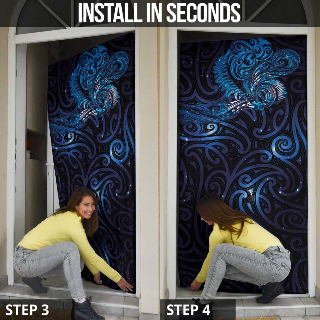 New Zealand New Year-Matariki Door Cover Aotearoa Maori Tattoo Galaxy Sky LT03 - Polynesian Pride