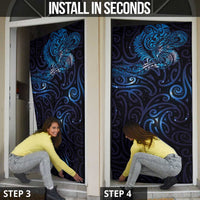 New Zealand New Year-Matariki Door Cover Aotearoa Maori Tattoo Galaxy Sky LT03 - Polynesian Pride