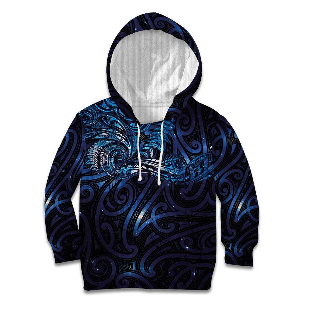 New Zealand New Year-Matariki Kid Hoodie Aotearoa Maori Tattoo Galaxy Sky