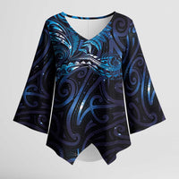 New Zealand New Year-Matariki Kimono Sleeve Blouse Aotearoa Maori Tattoo Galaxy Sky LT03 Female Multicolor - Polynesian Pride