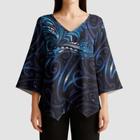 New Zealand New Year-Matariki Kimono Sleeve Blouse Aotearoa Maori Tattoo Galaxy Sky LT03 - Polynesian Pride