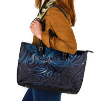 New Zealand New Year-Matariki Leather Tote Bag Aotearoa Maori Tattoo Galaxy Sky LT03 Multicolor - Polynesian Pride