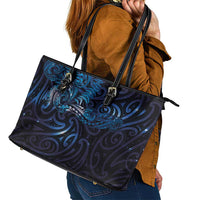 New Zealand New Year-Matariki Leather Tote Bag Aotearoa Maori Tattoo Galaxy Sky LT03 - Polynesian Pride
