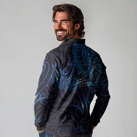 New Zealand New Year-Matariki Long Sleeve Polo Shirt Aotearoa Maori Tattoo Galaxy Sky LT03 - Polynesian Pride