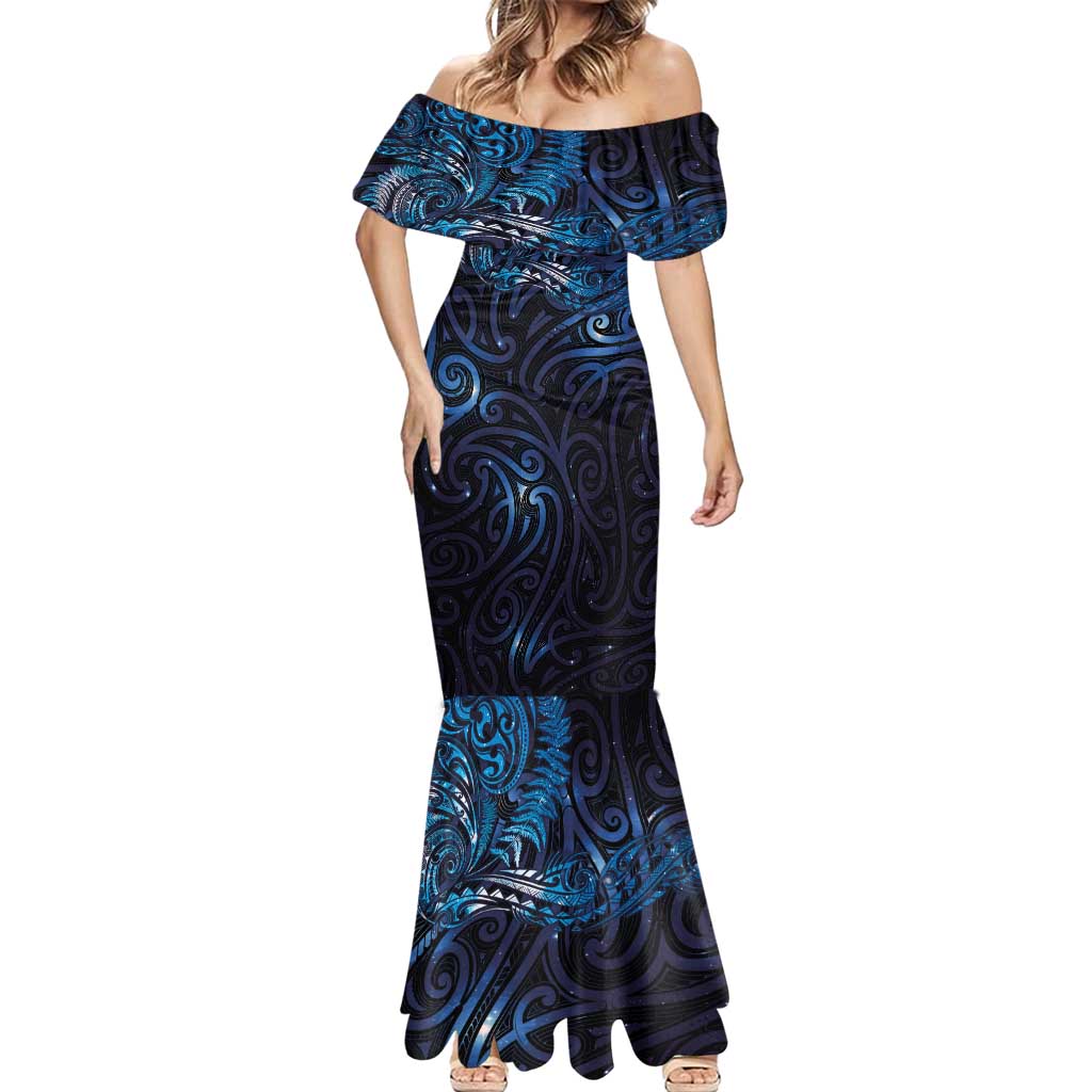New Zealand New Year-Matariki Mermaid Dress Aotearoa Maori Tattoo Galaxy Sky LT03 - Polynesian Pride