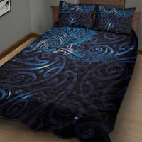 New Zealand New Year-Matariki Quilt Bed Set Aotearoa Maori Tattoo Galaxy Sky