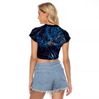 New Zealand New Year-Matariki Raglan Cropped T Shirt Aotearoa Maori Tattoo Galaxy Sky LT03 - Polynesian Pride