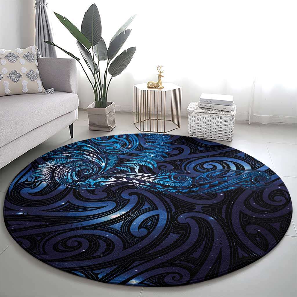 New Zealand New Year-Matariki Round Carpet Aotearoa Maori Tattoo Galaxy Sky