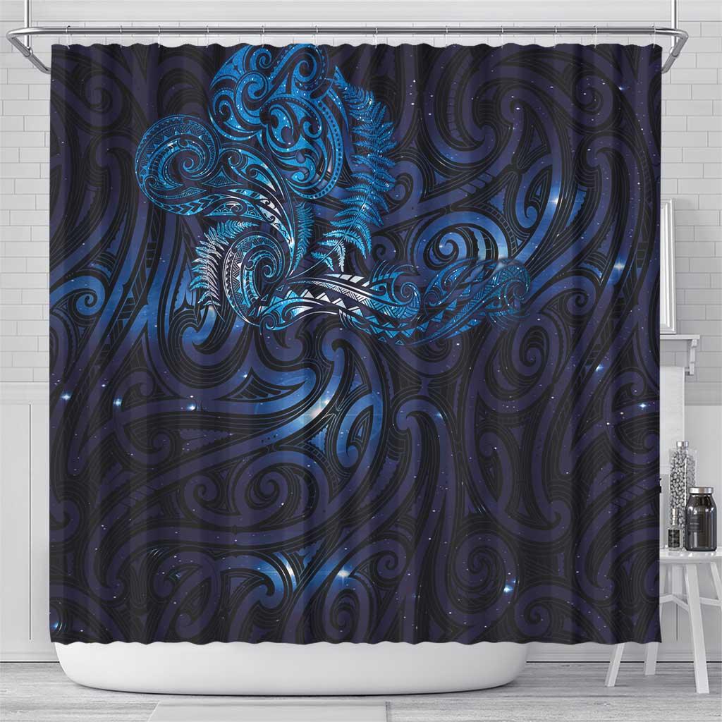 New Zealand New Year-Matariki Shower Curtain Aotearoa Maori Tattoo Galaxy Sky LT03 - Polynesian Pride