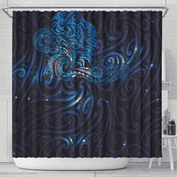 New Zealand New Year-Matariki Shower Curtain Aotearoa Maori Tattoo Galaxy Sky LT03 - Polynesian Pride