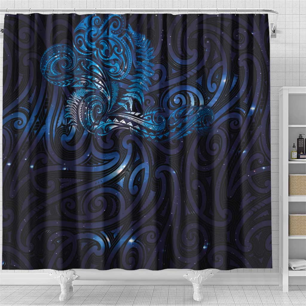 New Zealand New Year-Matariki Shower Curtain Aotearoa Maori Tattoo Galaxy Sky LT03 - Polynesian Pride
