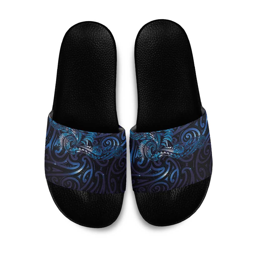 New Zealand New Year-Matariki Slide Sandals Aotearoa Maori Tattoo Galaxy Sky