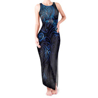New Zealand New Year-Matariki Tank Maxi Dress Aotearoa Maori Tattoo Galaxy Sky LT03 Women Multicolor - Polynesian Pride