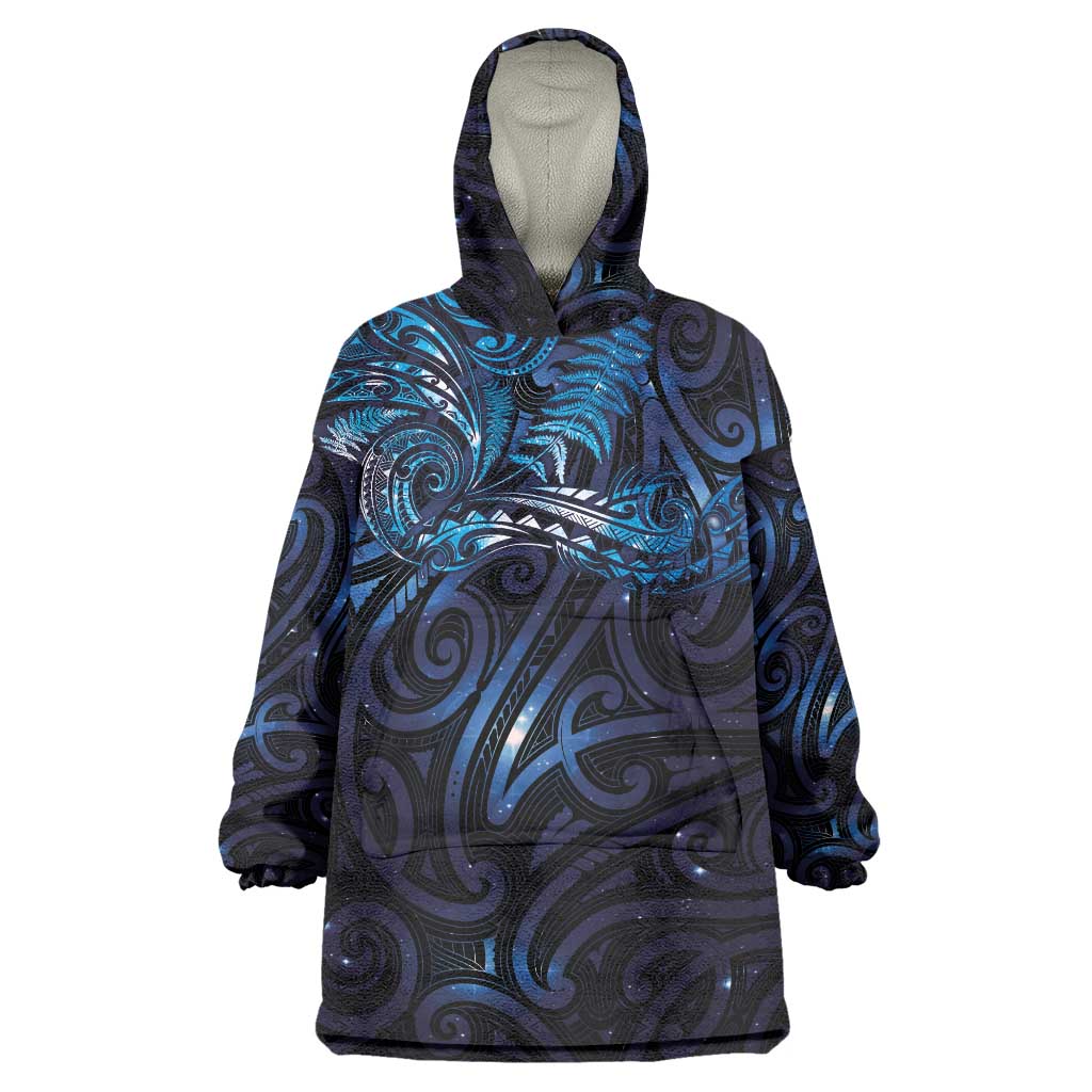 New Zealand New Year-Matariki Wearable Blanket Hoodie Aotearoa Maori Tattoo Galaxy Sky