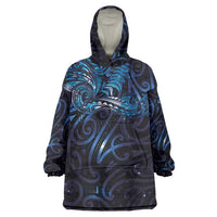 New Zealand New Year-Matariki Wearable Blanket Hoodie Aotearoa Maori Tattoo Galaxy Sky LT03 One Size Multicolor - Polynesian Pride