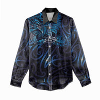 New Zealand New Year-Matariki Women Casual Shirt Aotearoa Maori Tattoo Galaxy Sky LT03 - Polynesian Pride