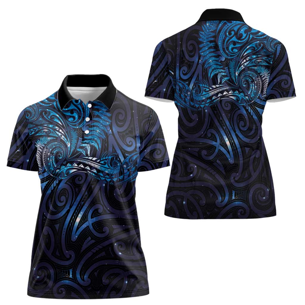 New Zealand New Year-Matariki Women Polo Shirt Aotearoa Maori Tattoo Galaxy Sky LT03 - Polynesian Pride