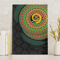 Vanuatu Tribal Tattoo with Namele Leaves Canvas Wall Art LT03 Without Frame Black - Polynesian Pride