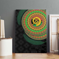 Vanuatu Tribal Tattoo with Namele Leaves Canvas Wall Art LT03 - Polynesian Pride