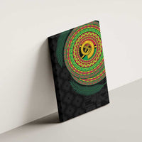 Vanuatu Tribal Tattoo with Namele Leaves Canvas Wall Art LT03 - Polynesian Pride