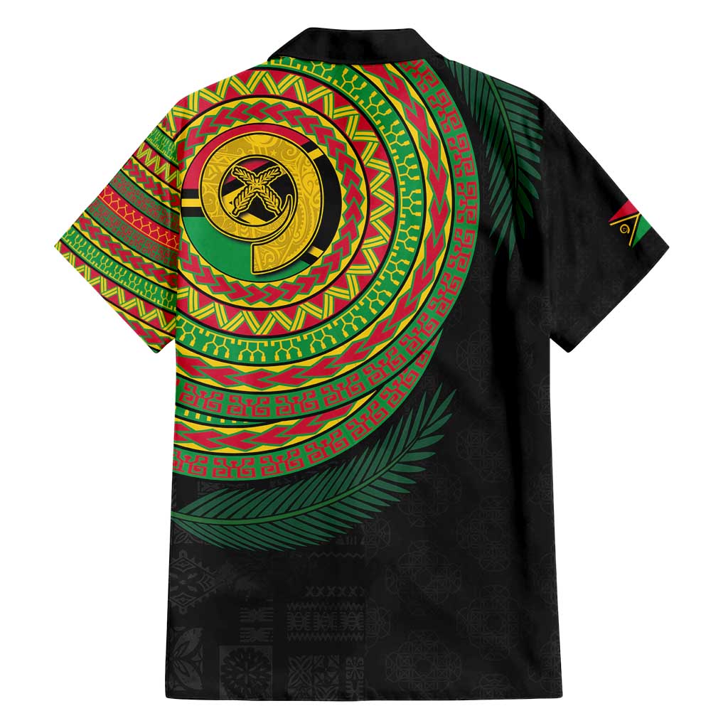 Vanuatu Tribal Tattoo with Namele Leaves Family Matching Summer Maxi Dress and Hawaiian Shirt LT03 - Polynesian Pride