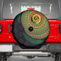 Vanuatu Tribal Tattoo with Namele Leaves Spare Tire Cover LT03 - Polynesian Pride