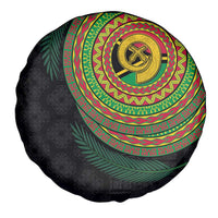 Vanuatu Tribal Tattoo with Namele Leaves Spare Tire Cover LT03 - Polynesian Pride