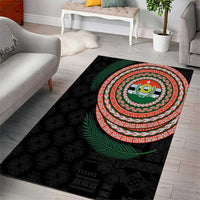 Penama Tribal Tattoo with Namele Leaves Area Rug LT03 - Polynesian Pride