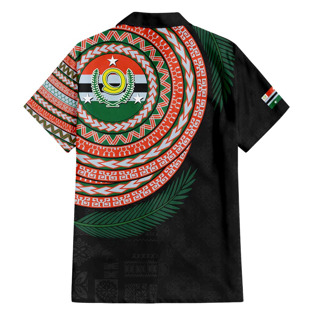 Penama Tribal Tattoo with Namele Leaves Family Matching Long Sleeve Bodycon Dress and Hawaiian Shirt LT03 - Polynesian Pride