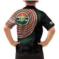 Penama Tribal Tattoo with Namele Leaves Family Matching Mermaid Dress and Hawaiian Shirt LT03 - Polynesian Pride