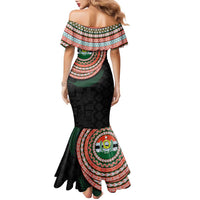 Penama Tribal Tattoo with Namele Leaves Family Matching Mermaid Dress and Hawaiian Shirt LT03 - Polynesian Pride