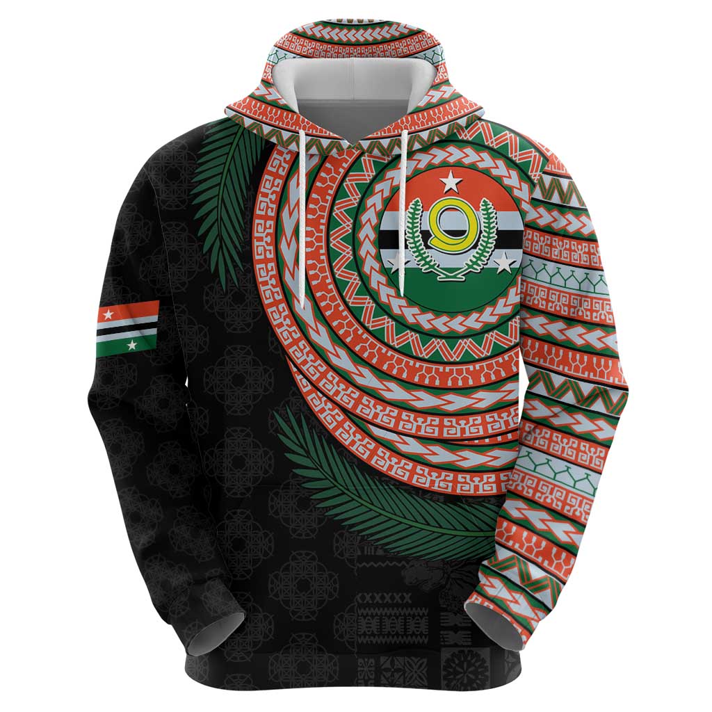 Penama Tribal Tattoo with Namele Leaves Zip Hoodie