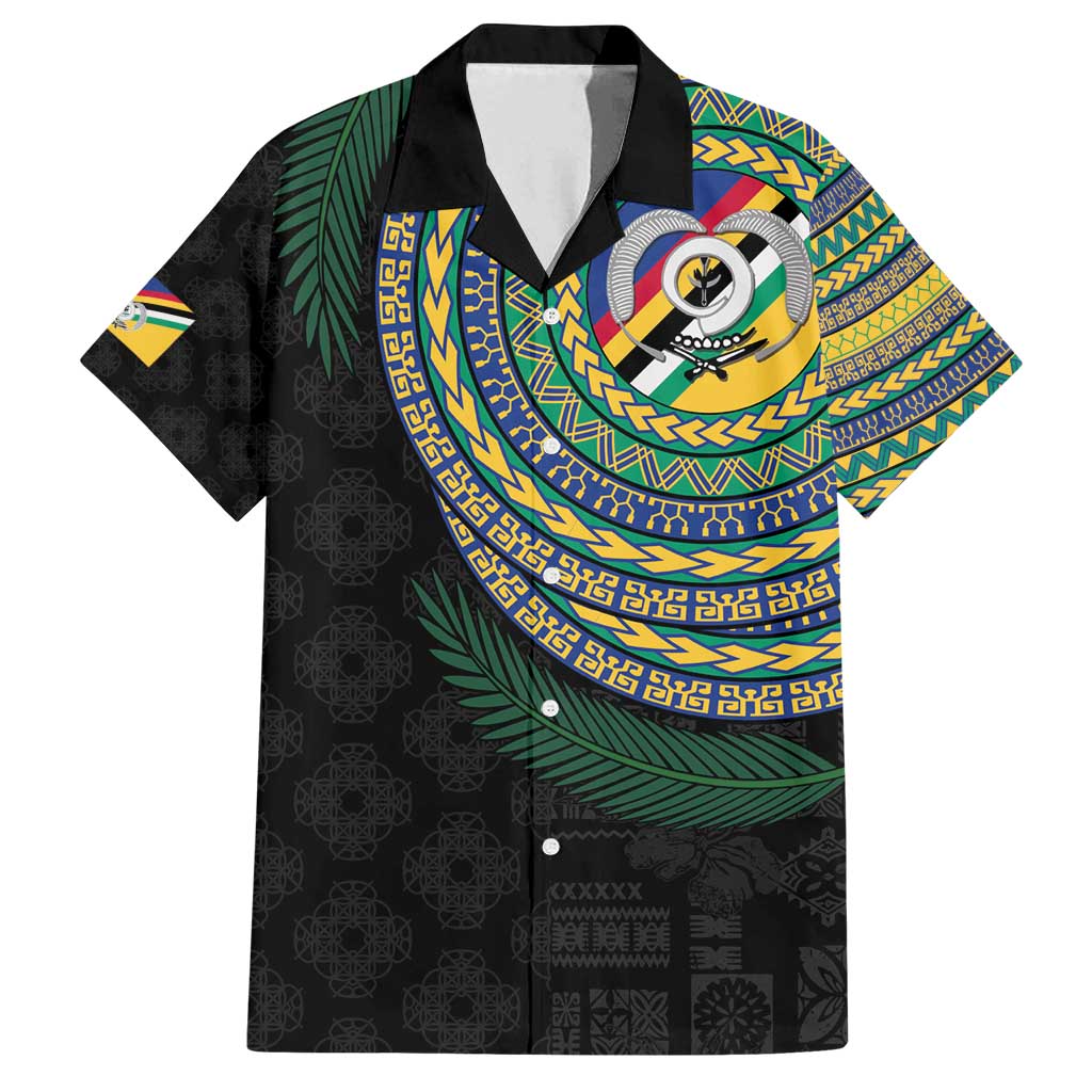 Torba Tribal Tattoo with Namele Leaves Family Matching Long Sleeve Bodycon Dress and Hawaiian Shirt LT03 Dad's Shirt - Short Sleeve Black - Polynesian Pride