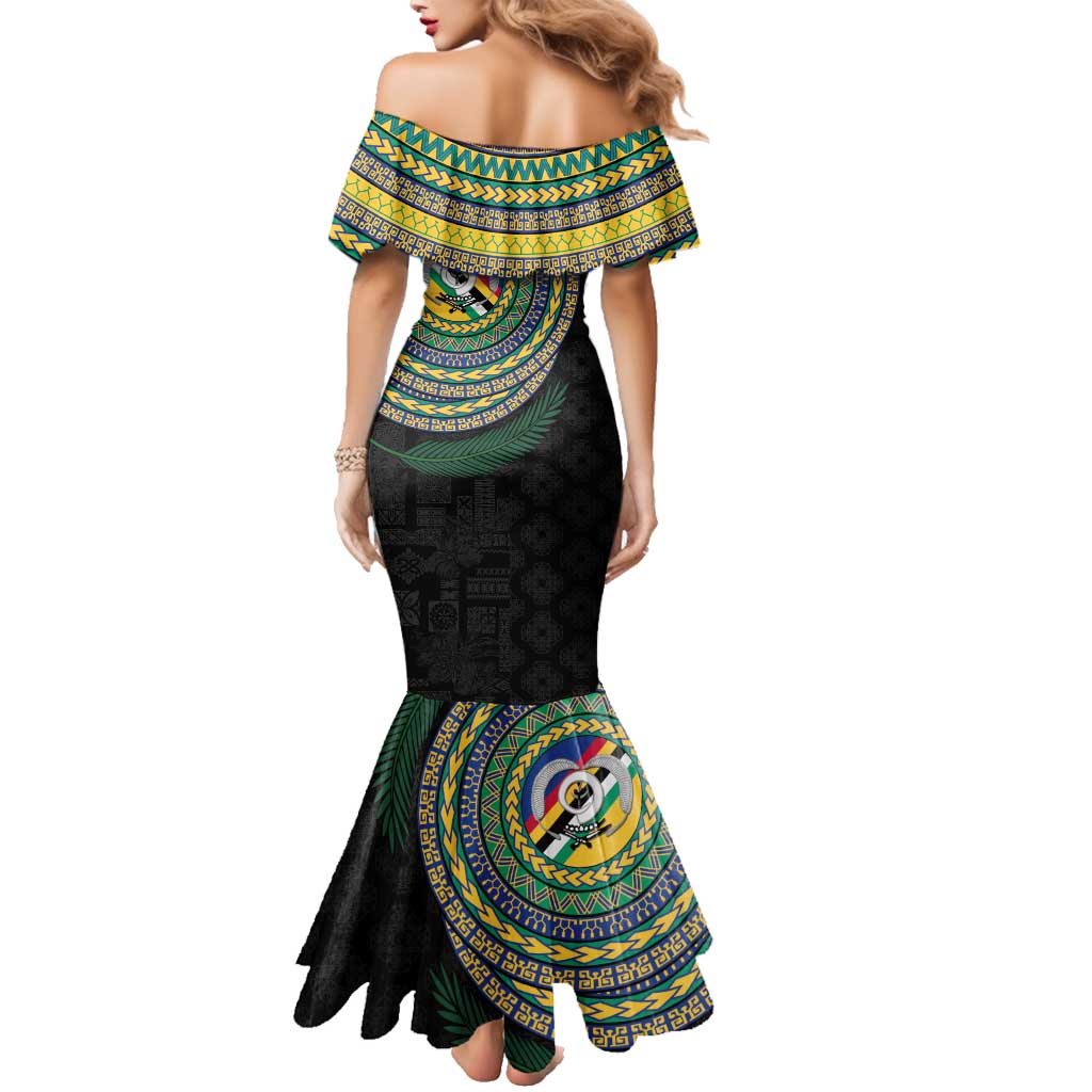 Torba Tribal Tattoo with Namele Leaves Family Matching Mermaid Dress and Hawaiian Shirt LT03 - Polynesian Pride