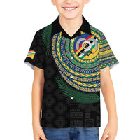 Torba Tribal Tattoo with Namele Leaves Hawaiian Shirt