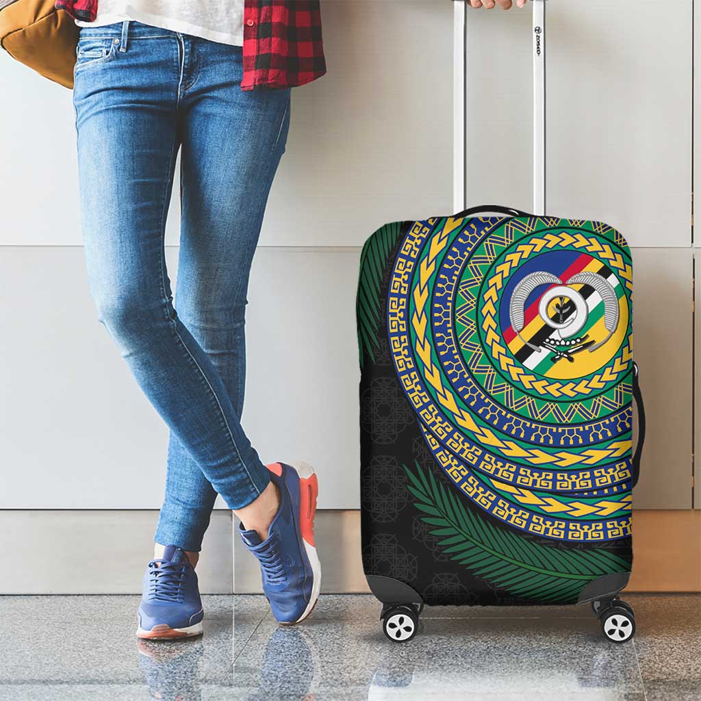 Torba Tribal Tattoo with Namele Leaves Luggage Cover LT03 - Polynesian Pride