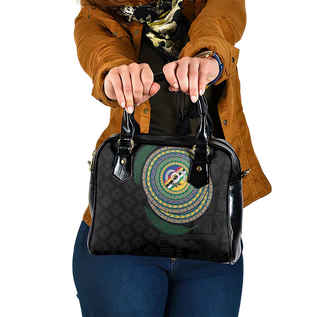 Torba Tribal Tattoo with Namele Leaves Shoulder Handbag