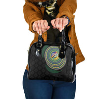 Torba Tribal Tattoo with Namele Leaves Shoulder Handbag