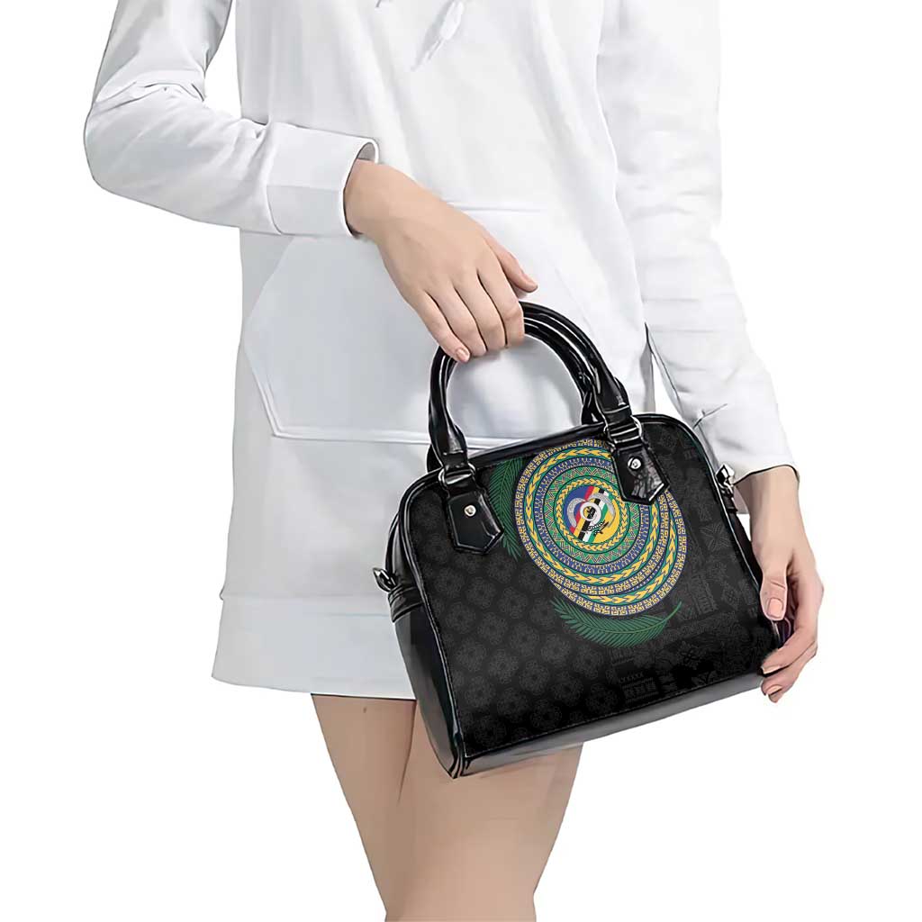 Torba Tribal Tattoo with Namele Leaves Shoulder Handbag