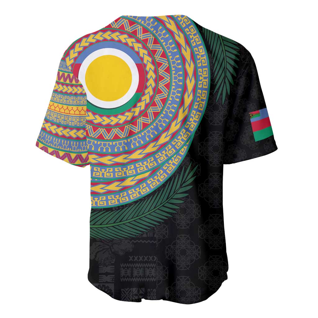 Shefa Tribal Tattoo with Namele Leaves Baseball Jersey