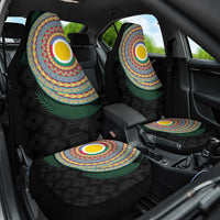 Shefa Tribal Tattoo with Namele Leaves Car Seat Cover LT03 One Size Black - Polynesian Pride