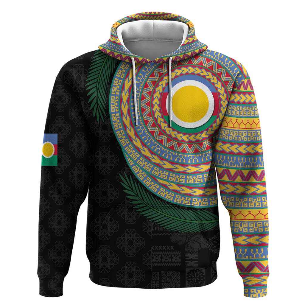 Shefa Tribal Tattoo with Namele Leaves Hoodie LT03 Pullover Hoodie Black - Polynesian Pride
