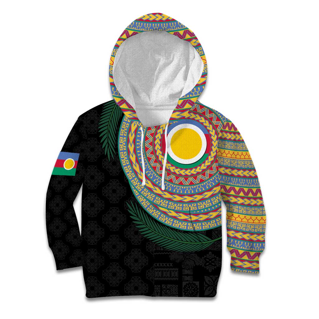 Shefa Tribal Tattoo with Namele Leaves Kid Hoodie LT03 Hoodie Black - Polynesian Pride
