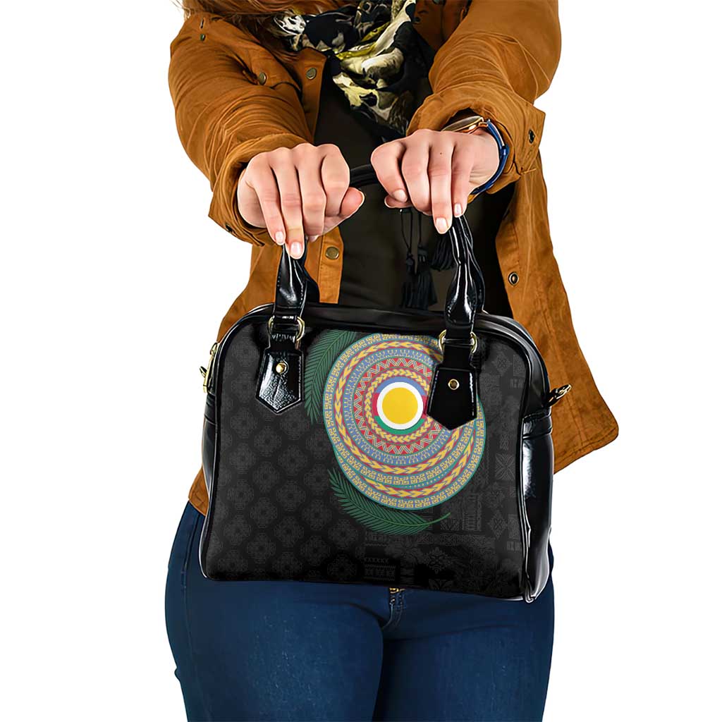 Shefa Tribal Tattoo with Namele Leaves Shoulder Handbag
