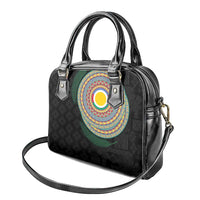 Shefa Tribal Tattoo with Namele Leaves Shoulder Handbag