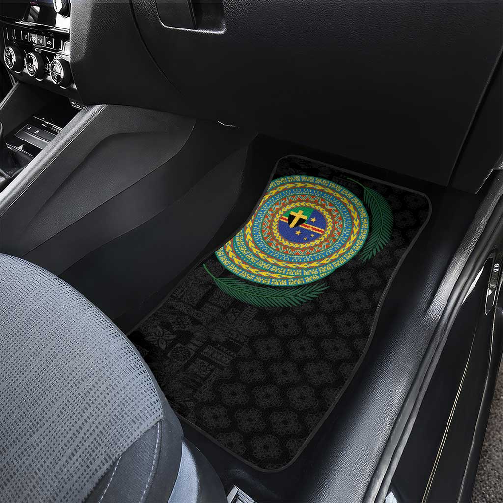 Tafea Tribal Tattoo with Namele Leaves Car Mats