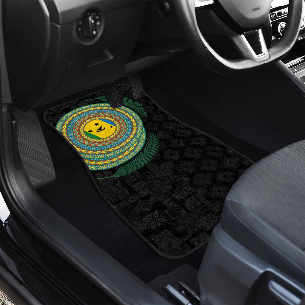 Malampa Tribal Tattoo with Namele Leaves Car Mats